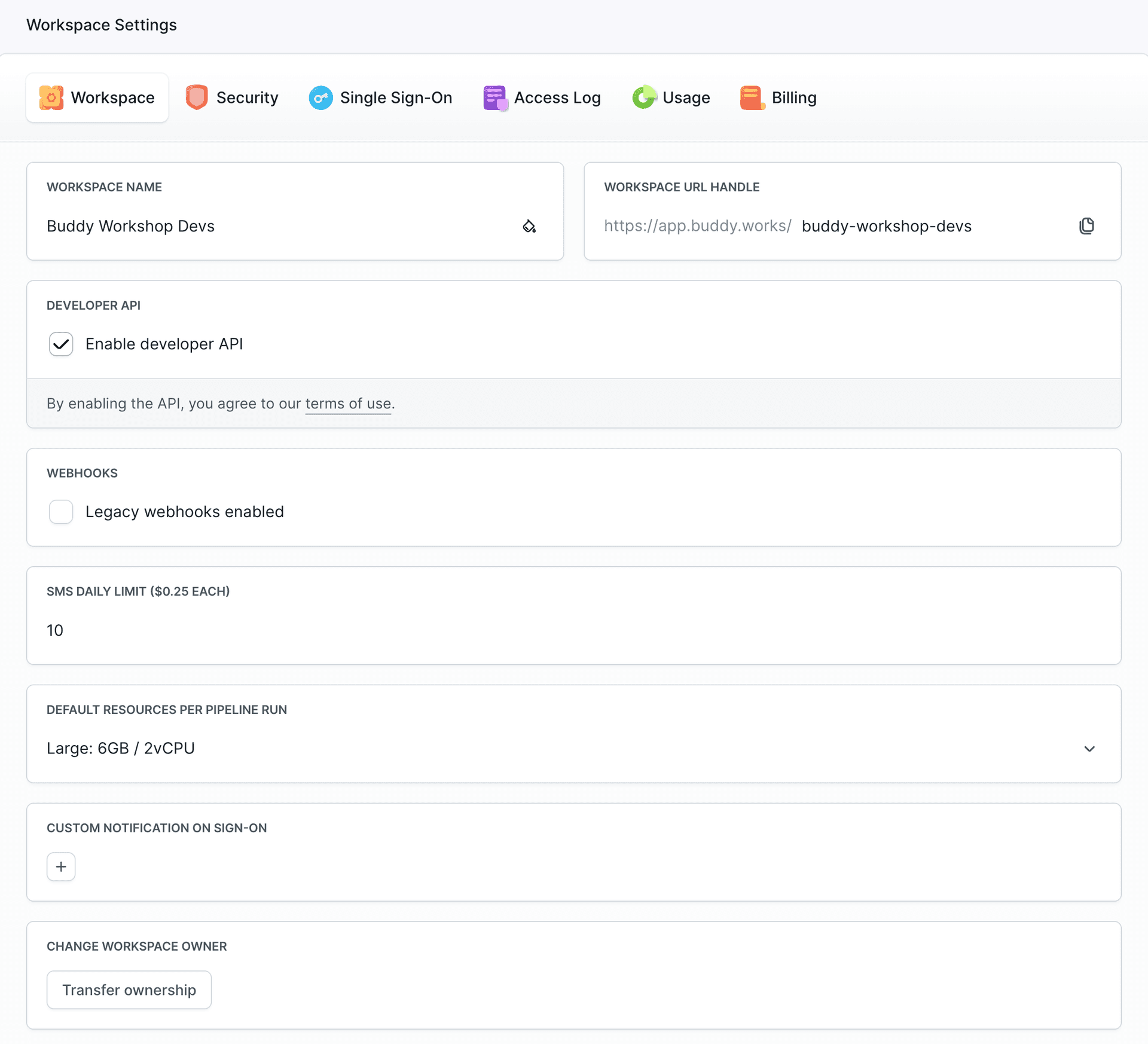 Ownership transfer location