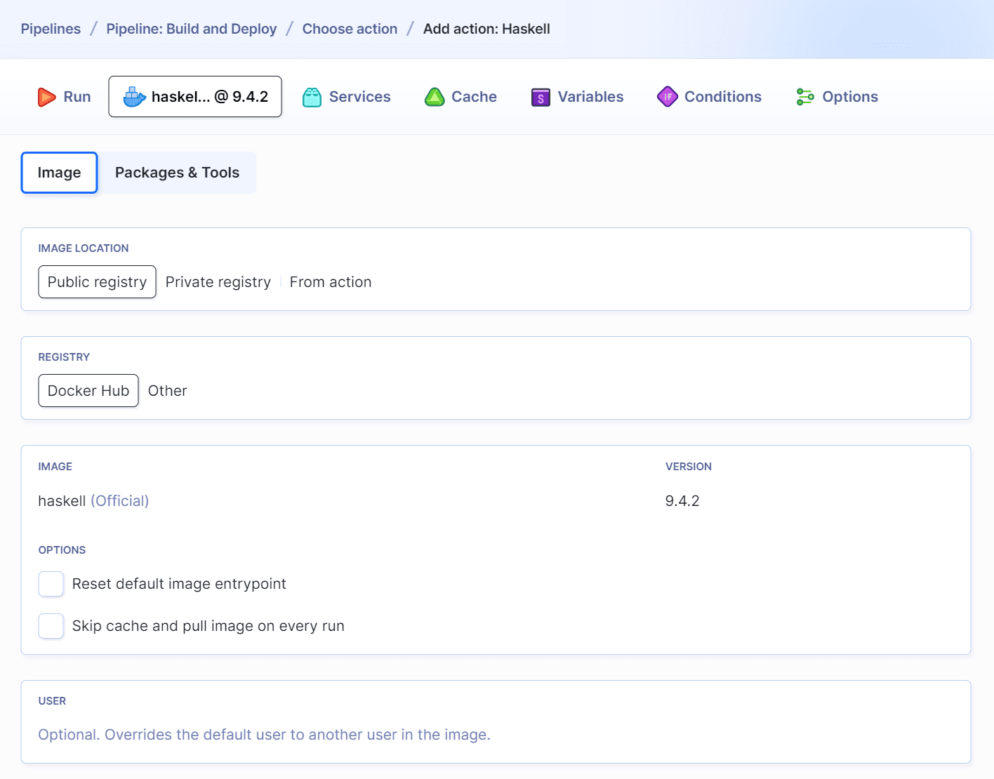 Haskell action image