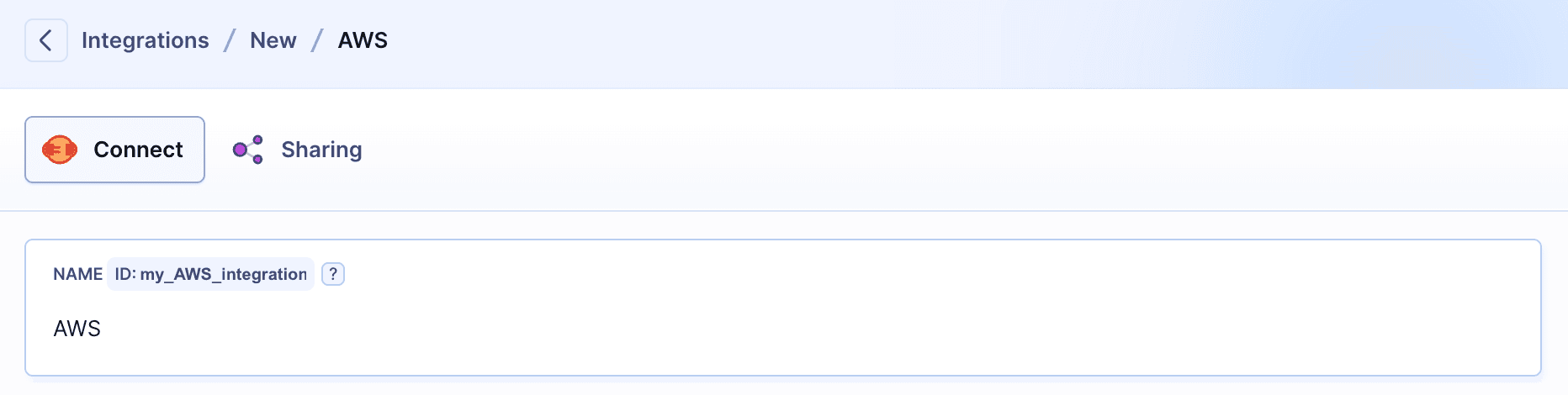 Assigning integration ID