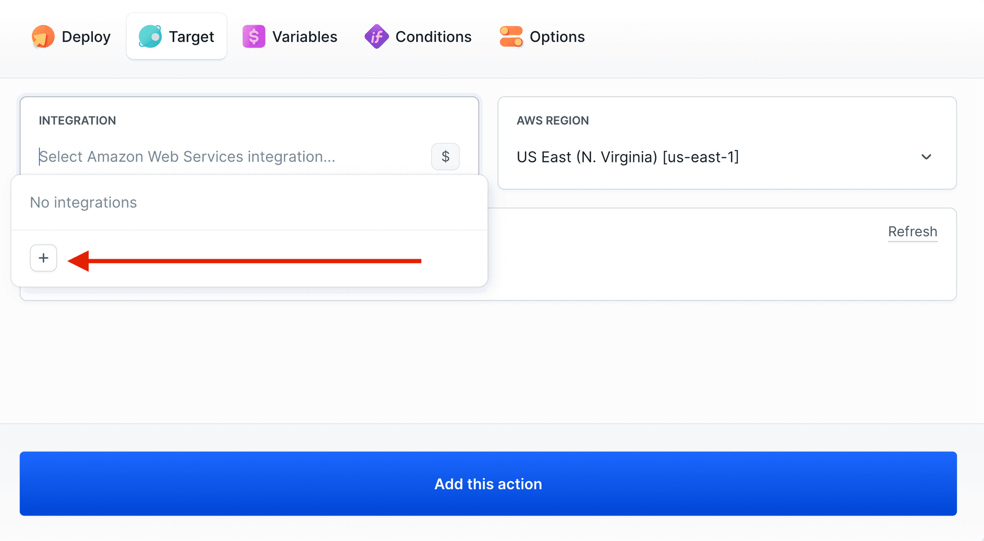Adding new integration from action