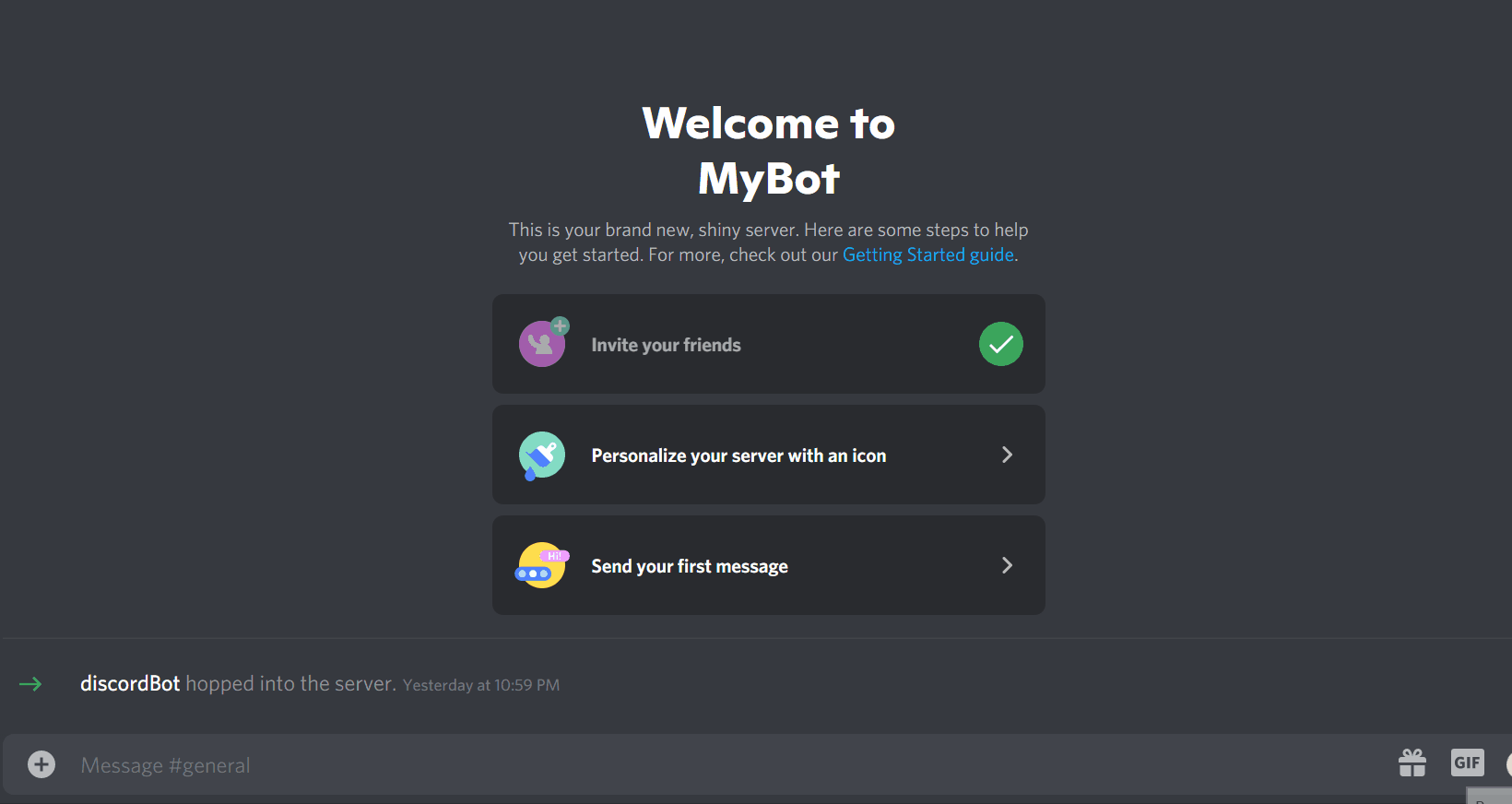 Playing ping-pong with Discord bot